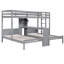 Lit superposé avec bureau intégré et tablettes de rangement, lampe de lecture, 3 lits en 1-944287290