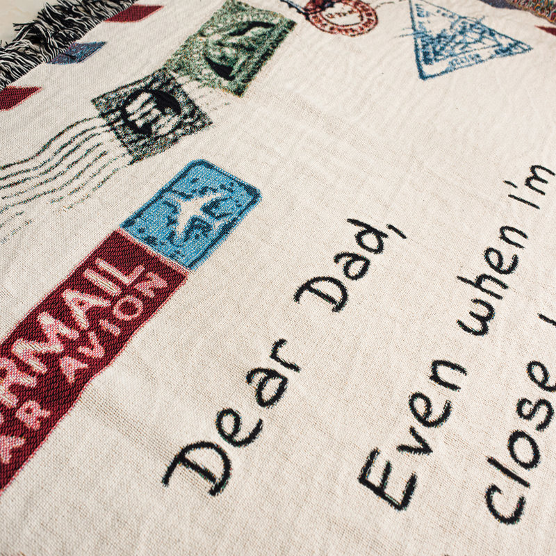 Hand Woven Throw Blanket, 80" H x 60" W