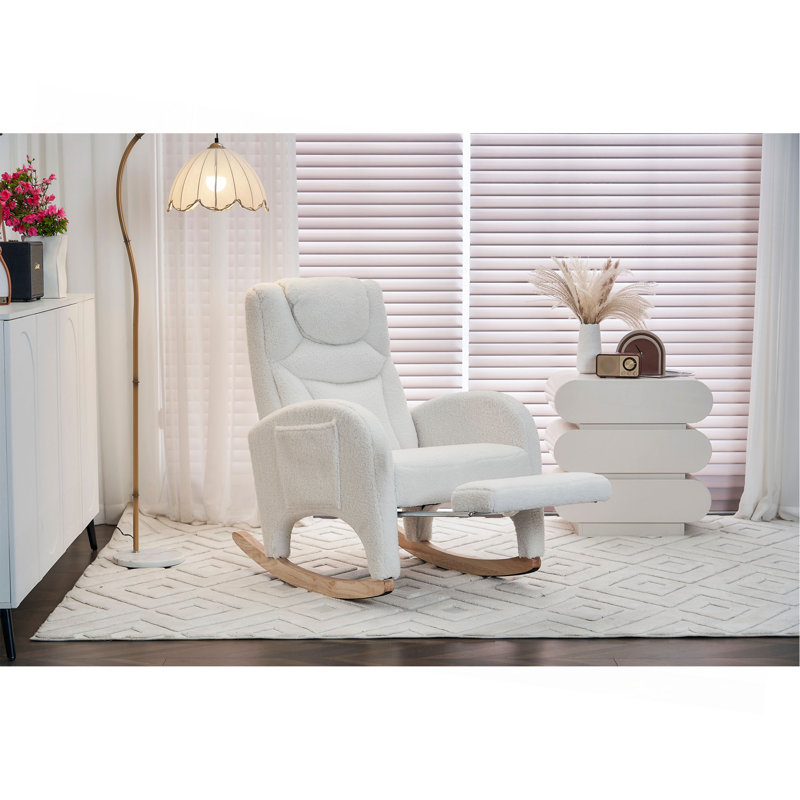 Chaise berçante Teddy, Ivoire ivoire