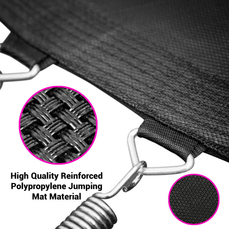 SereneLife 10-Foot Purple Trampoline with Safety Enclosure