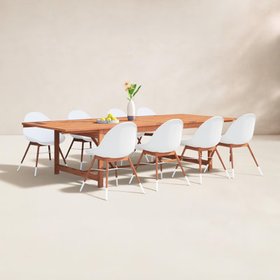 Anautica 79" Eucalyptus Patio Dining Set