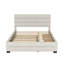 Grand lit plateforme tapissier avec lit gigogne simple et deux tiroirs
