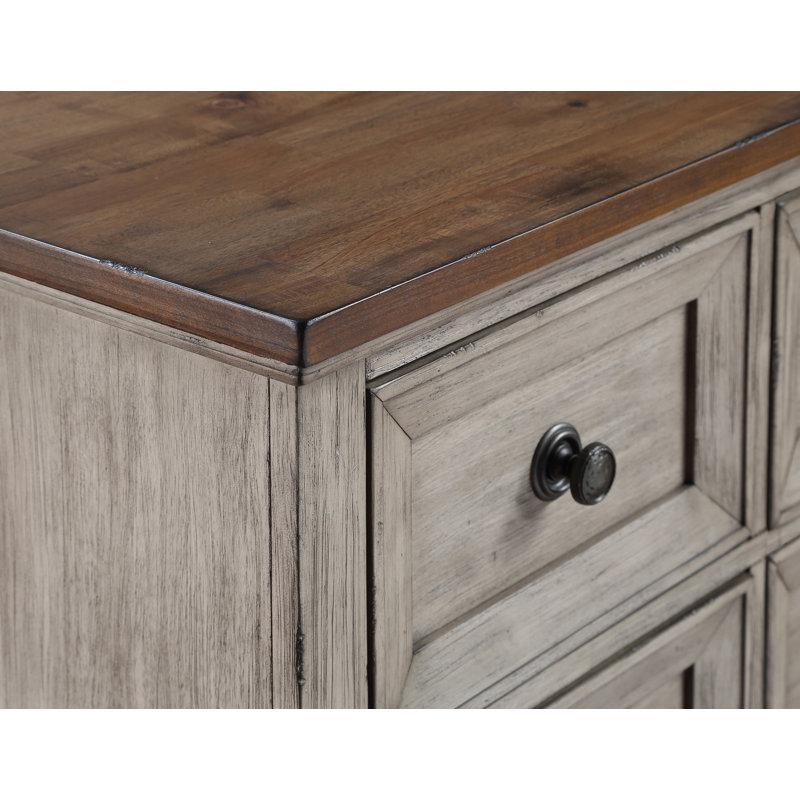 Commode 9 tiroirs Gurkamal, Crème