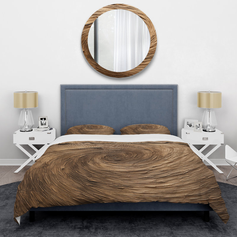 Ensemble de housse de couette Brown Calm Current Spiral - Abstract Spirals, Housse de couette très grand et 2 très grandes t