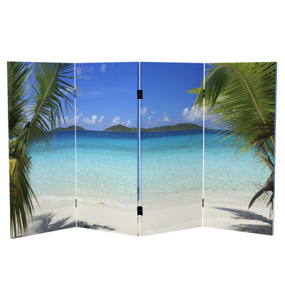 Kight Beach Vacation Canvas Room Divider