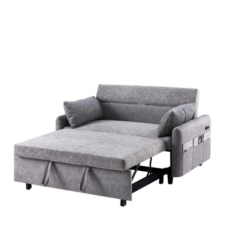 Canapé-lit de 55,1 po Modern, Gris