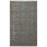 One-of-a-Kind Rectangle 3'1" x 5' Area Rug in Silver/Black/Brown