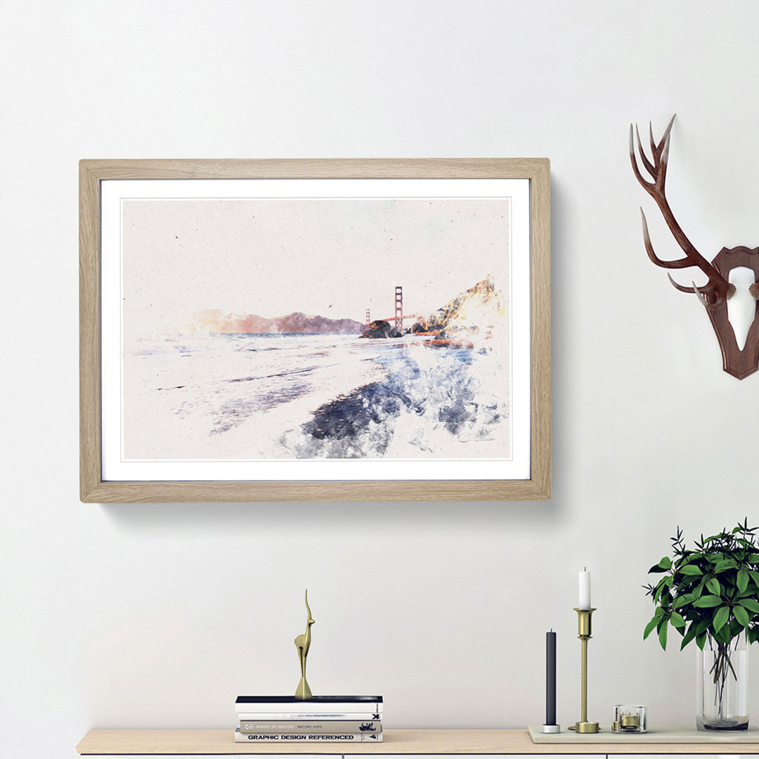 The Golden Gate Bridge in San Francisco - Picture Frame Painting Print