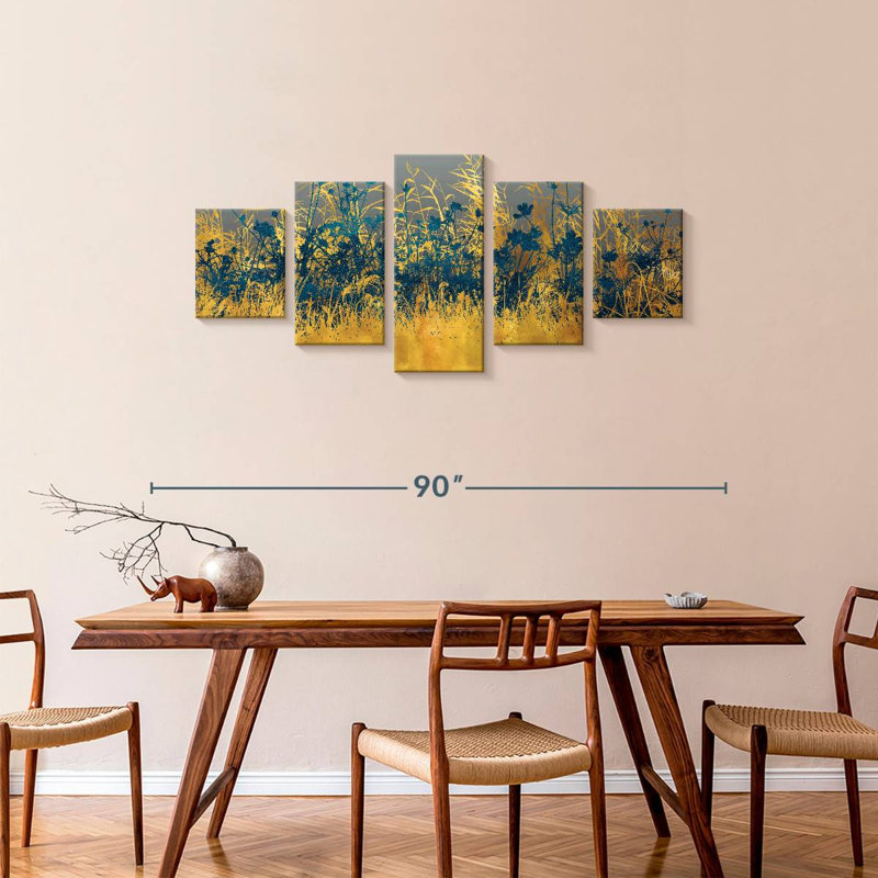 Golden Field Foliage, 34" H x 74" W