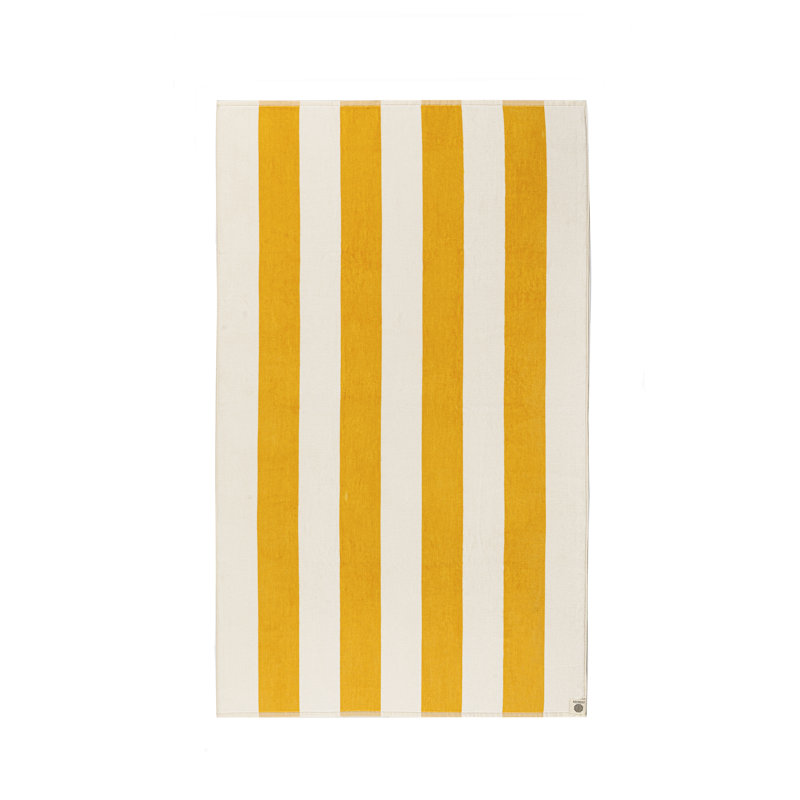 Avichai 100% Cotton Beach Towel, Yellow