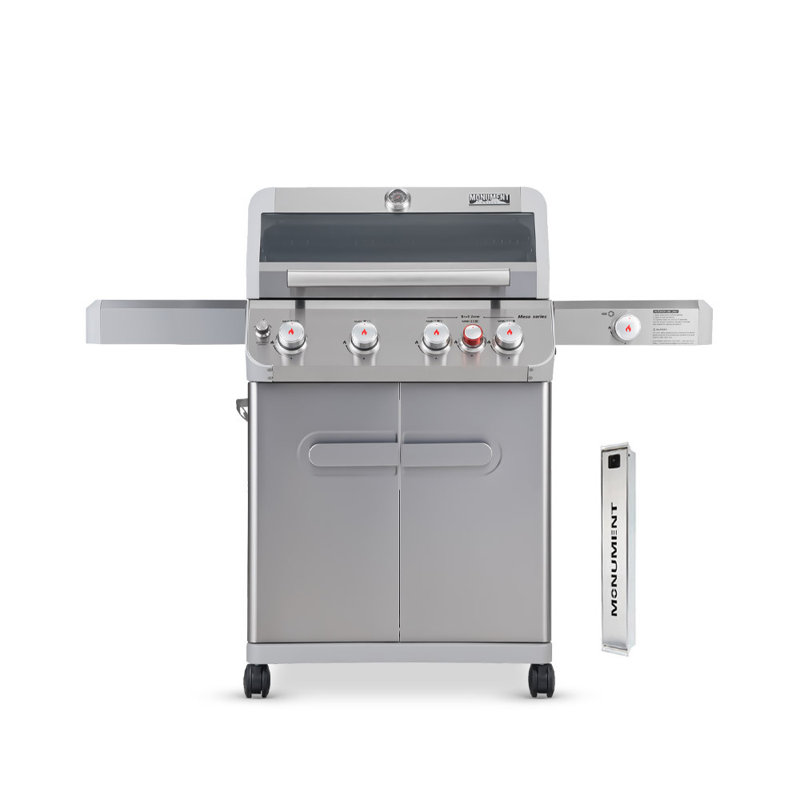 Monument Grills Meas 415BZ Stainless Gas Grill with Smoke Box