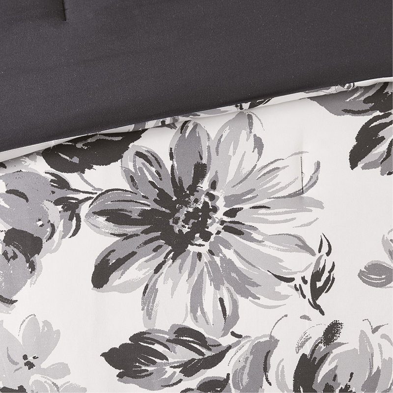 Floral Print Comforter Set, Twin Comforter + 3 Additional Pieces