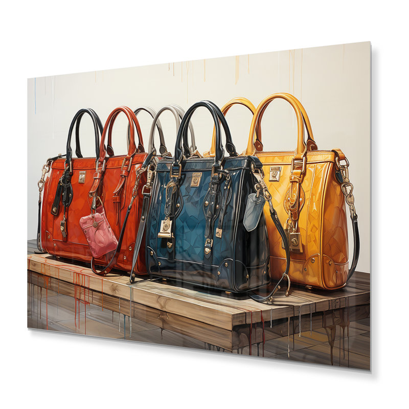 Minimalims Designer Bag Envy III - impression sur métal tendance, H 12 po x l 20 po x P 1 po