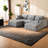Compression Cloud Sofas, 102 Inch Corduroy Modular Modern Couch For Home