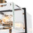 4-Light Beveled Glass Square Semi-Flush Mount