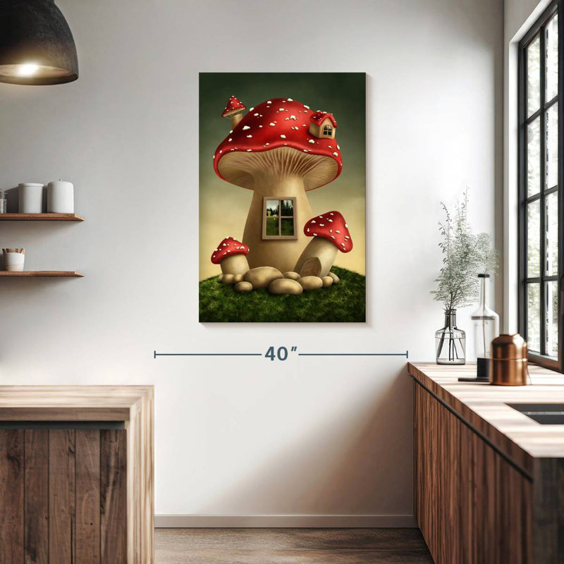Maison de champignon Ashelle Fantasy, H 39 po x l 26 po