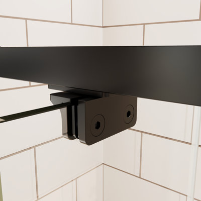 Privdr Ajustement de la largeur de la porte de douche pivotante avec cadre pivotant de 56 à 60 po x H 71 po sans découpe en verre trempé transparent de 1/4 po