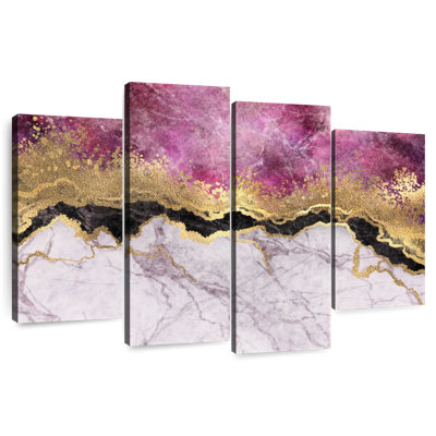 Avery Pink And Gold Abstract