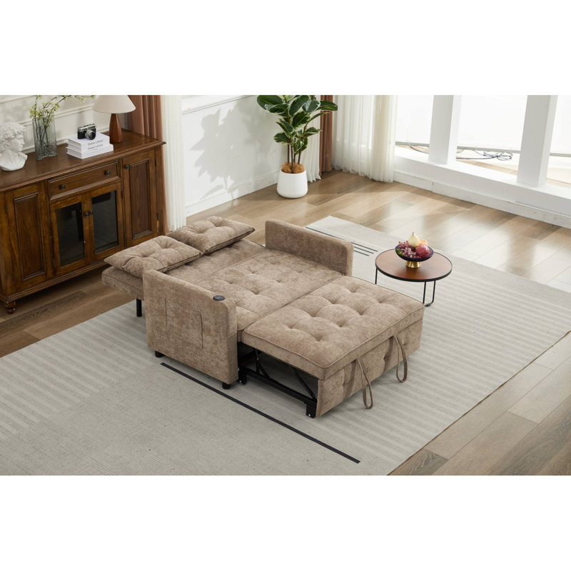 Canapé-lit convertible 3 en 1 Sleeper Chair, Chameau