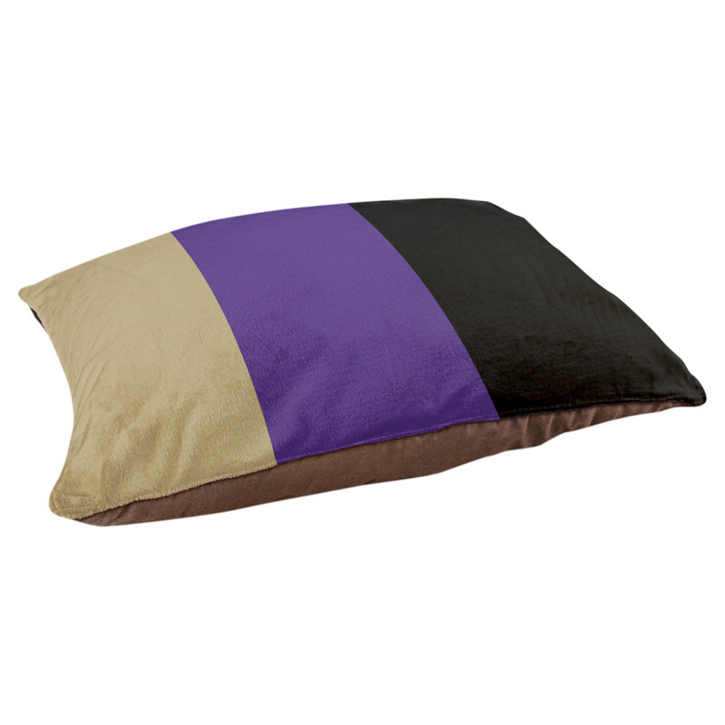 Coussin Washington, Or / Mauve / Noir, Moyen (l 28 po x P 18 po x H 9,5 po)