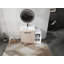 Meuble-lavabo autoportant avec lavabo en céramique, armoire de rangement et porte à fermeture douce