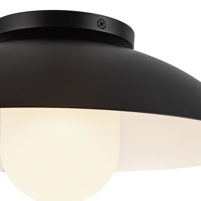 Umbra 14-in Black Semi-Flush Mount, Matte Black