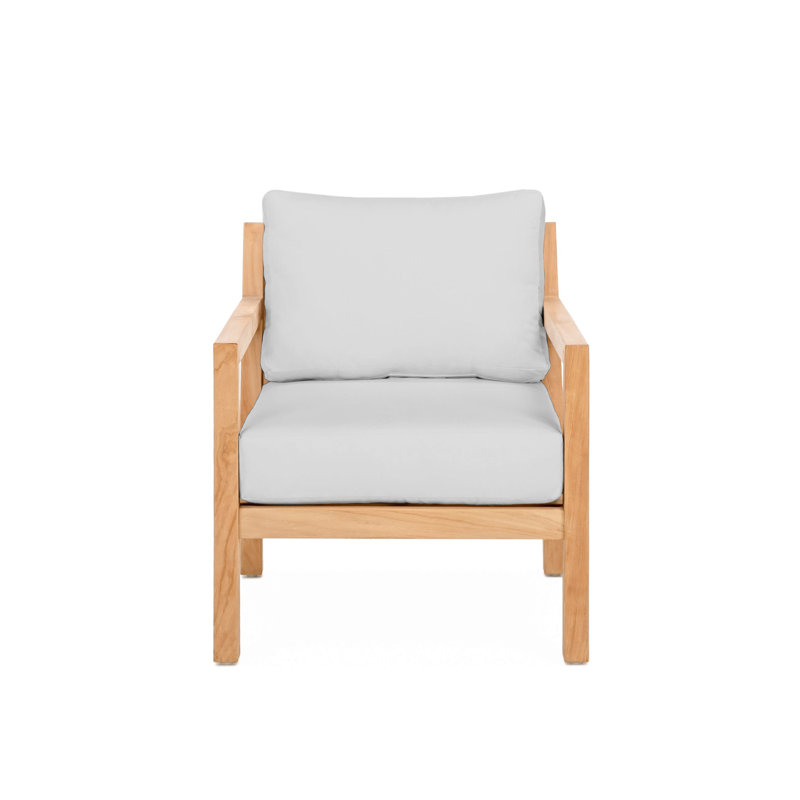 Classic Teak Outdoor Teak Lounge Chair, Silver