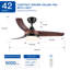 Ventilateur de plafond 42 po YUHAO Farmhouse