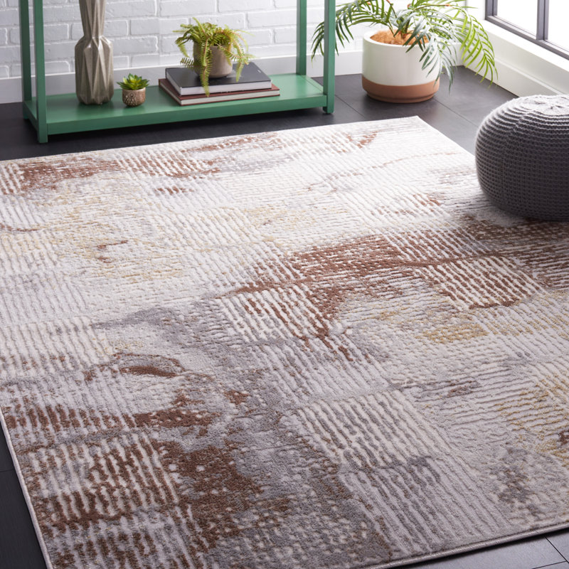 Tapis beige / brun Palma 350, Rectangle 5 pi 3 po x 7 pi 6 po
