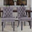 Chaises de salle à manger capitonnées en velours à oreilles-880669728-880669742