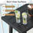 Metal Frame Rectangle Dining Table Accommodates 4-6 People w/ Foot Pedal