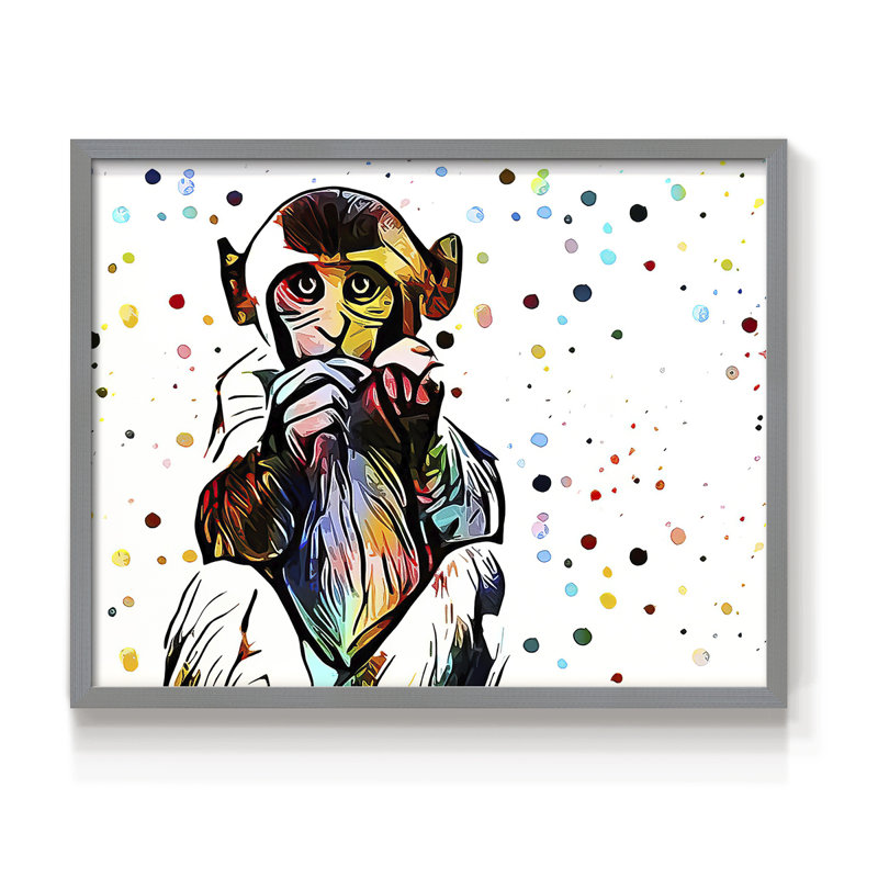 Motley Crew en couleur - impression encadrée - réversible, Gris, H 22 po x l 28 po