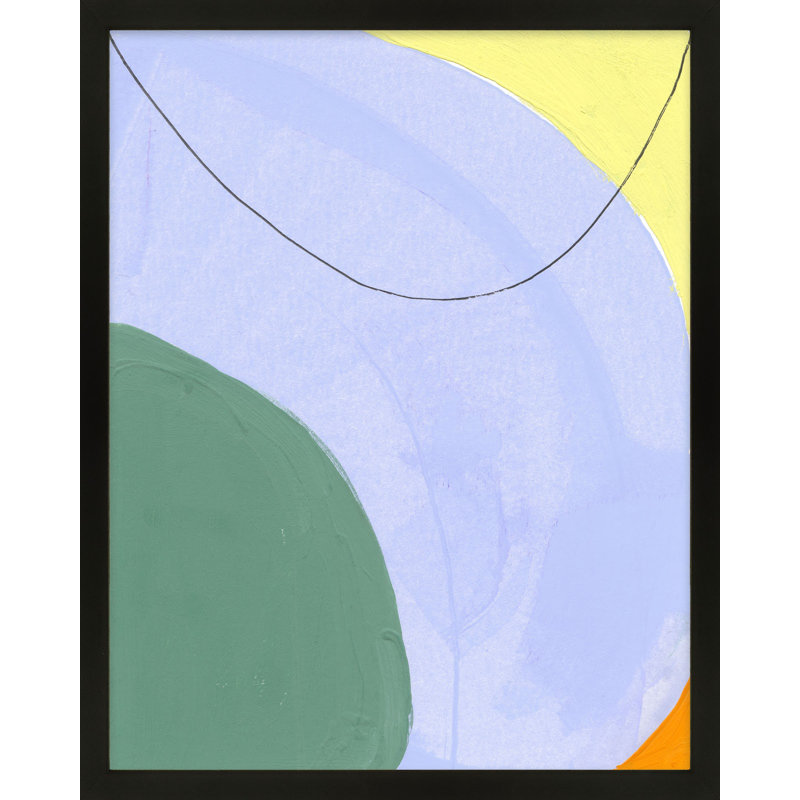 Ellipse 3 par Andrea Stokes - art mural encadré, Cadre noir, H 20 po x l 16 po x P 1,25 po