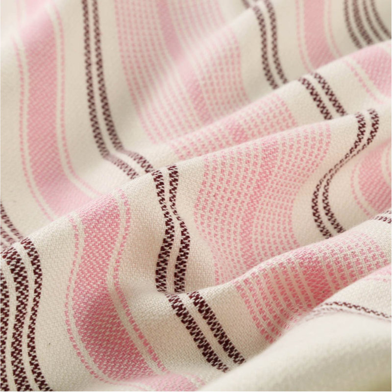 Serviette de plage chic en coton turc, Bébé rose bourgogne