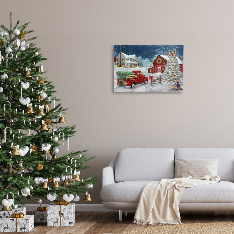 «Snowy Winter Farmhouse» par Ruane Manning, H 20 po x l 30 po