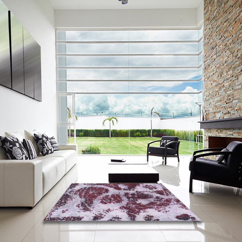 Tapis abstrait moderne 1175, Carré 5 pi