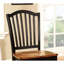 2 chaises de salle à manger en chêne noir et antique, bois massif +, 2 chaises d'appoint rectangulaires en chêne, dossier à lattes élégant pour la pièce