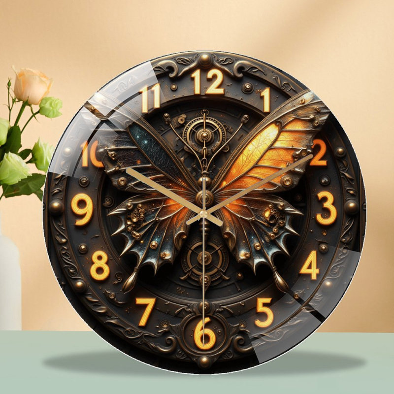 Horloge murale en verre 12 po