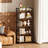 5-Tier Bookshelf With Removable Fabric Drawer, Tall Narrow Bookcase For Home & Office, Industrial Wooden Display Shelves With Edge Protection & Anti-Tip Strap-1756552226