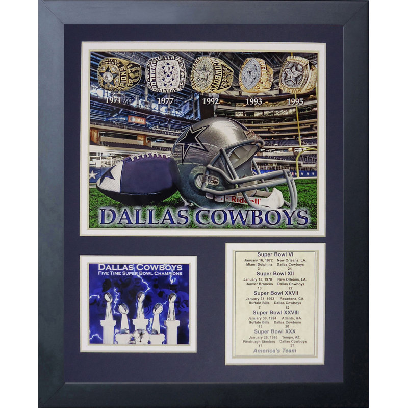 Memorabili encadrée cowboys cowboy rings dallas