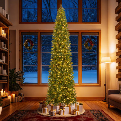  Arbre de Noël artificiel illuminé 12 pi avec 2840 branches et 1000 lumières DEL