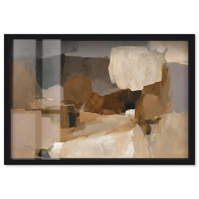 Murmures du désert I, impression sous verre de style bohème par Art Remedy, cadre noir, 72 x 48