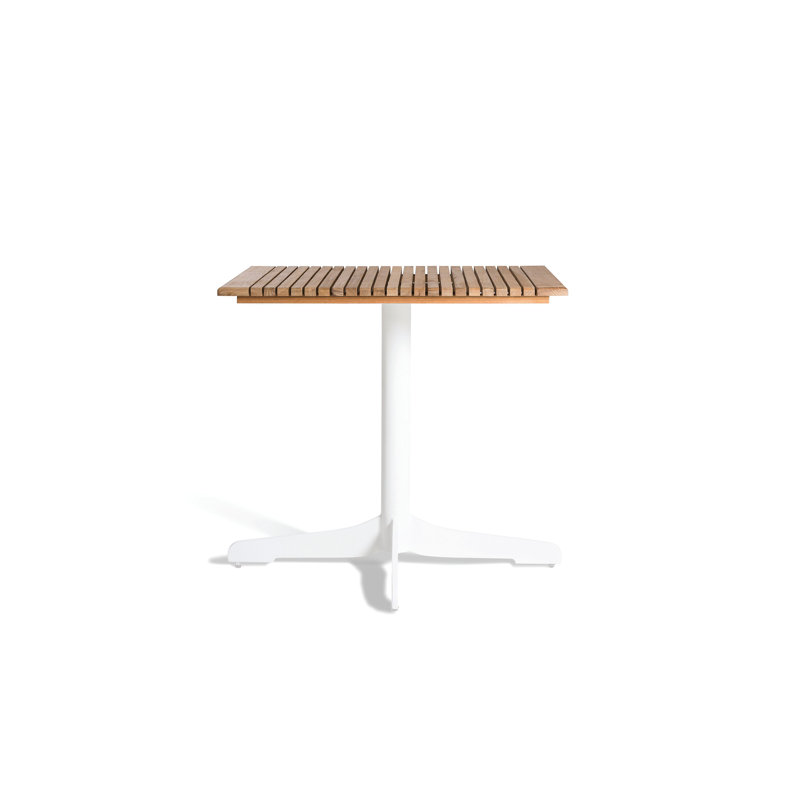 Table carrée Ceru, Teck, l 27,5 po x L 27,5 po x H 29,5 po, Blanc