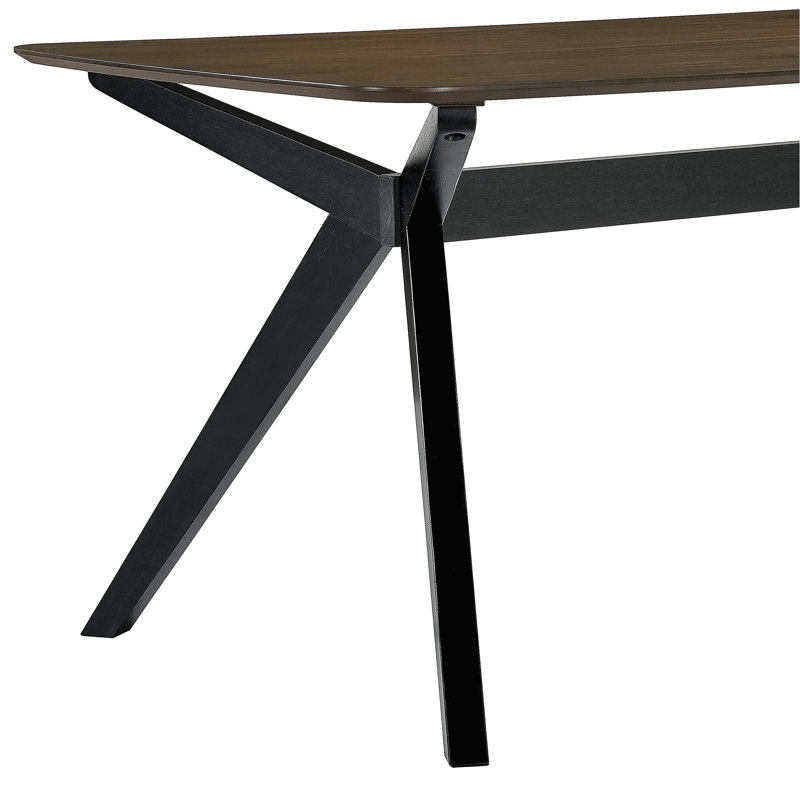 Wood Dining Table ,Walnut+Black