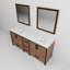 80 po Meuble-lavabo double large rustique, comptoir en marbre de culture, 30 miroirs, fonctionnalité à fermeture en douceur, deux armoires et cinq tiroirs pour meuble-lavabo avec rangement de 81 W avec comptoir, fermeture