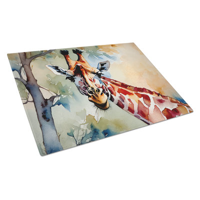Giraffe Glass Cutting Board Large