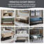 Banc rembourré bleu sarcelle-2106140572-2106140573