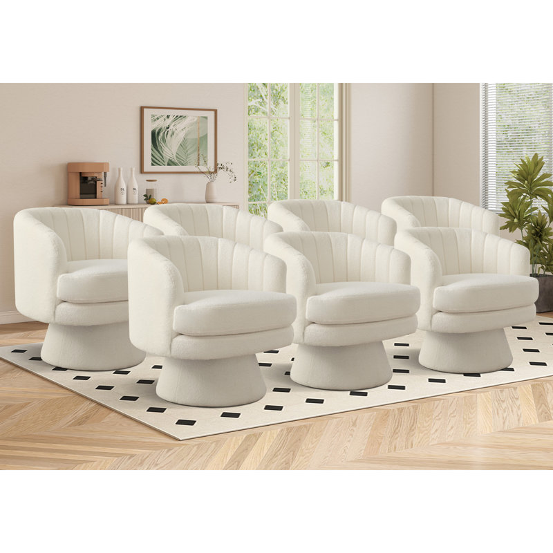 7-Piece Hospitality Swivel Chair Set - Commercial Grade Rotating Chairs For Hotels & Lobbies