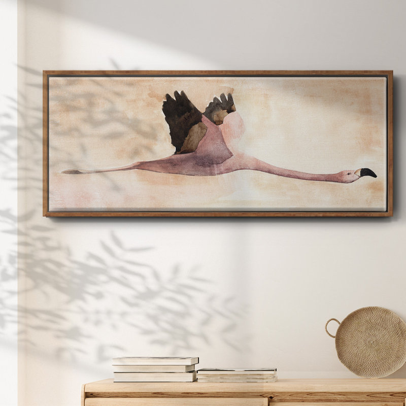 Touching Down II- Framed Canvas, 8" H x 20" W