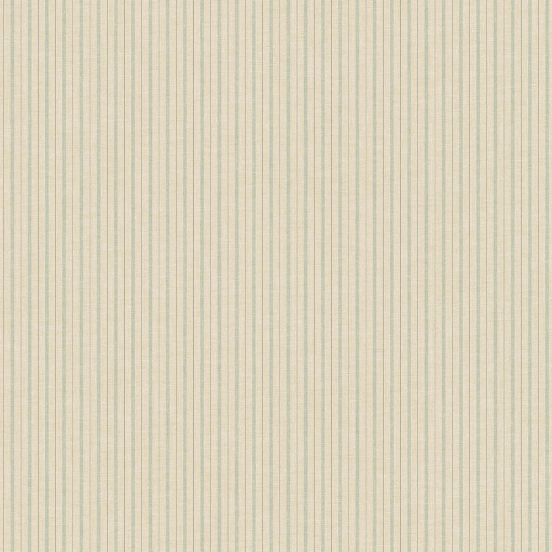 Papier peint French Ticking, Kaki / bleu clair